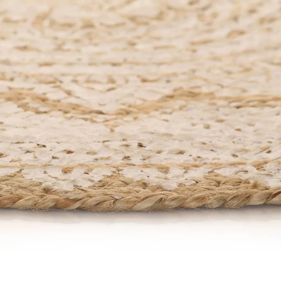 Tapis Jute tressé imprimé 120 cm rond - 3