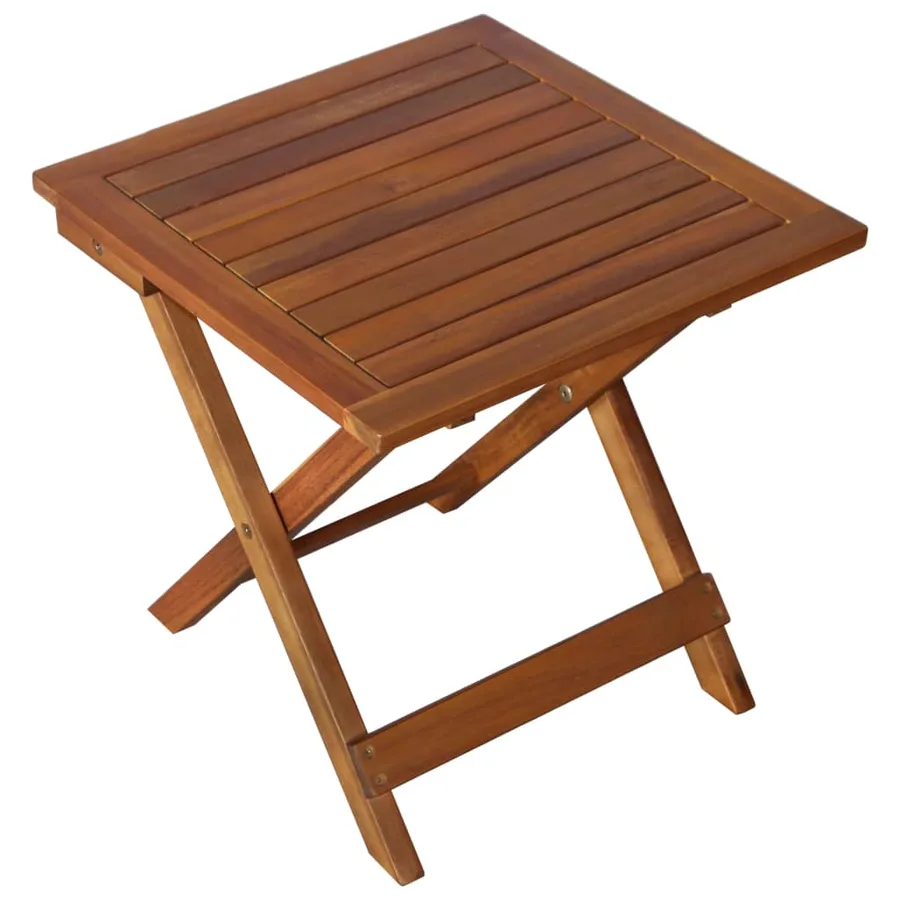 Chaise longue avec table à thé 3 pcs Bois d'acacia massif - 10
