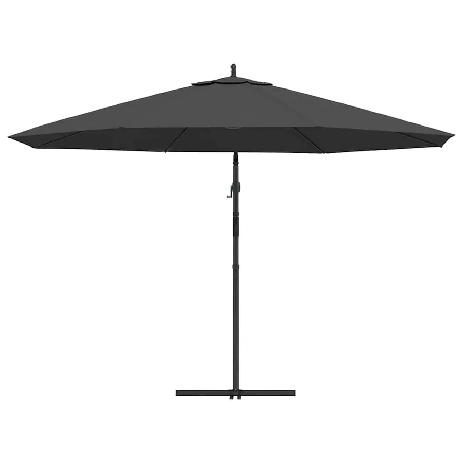 Parasol de jardin en porte-à-faux et poteau en aluminium - 5
