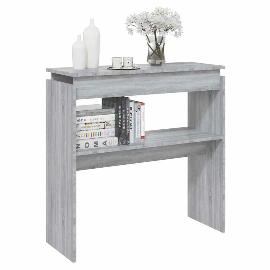 Table console Sonoma gris 80x30x80 cm Bois d'ingénierie - 5
