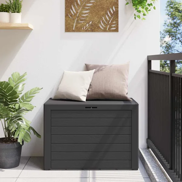 Boîte de rangement de jardin Anthracite 78x44x55 cm