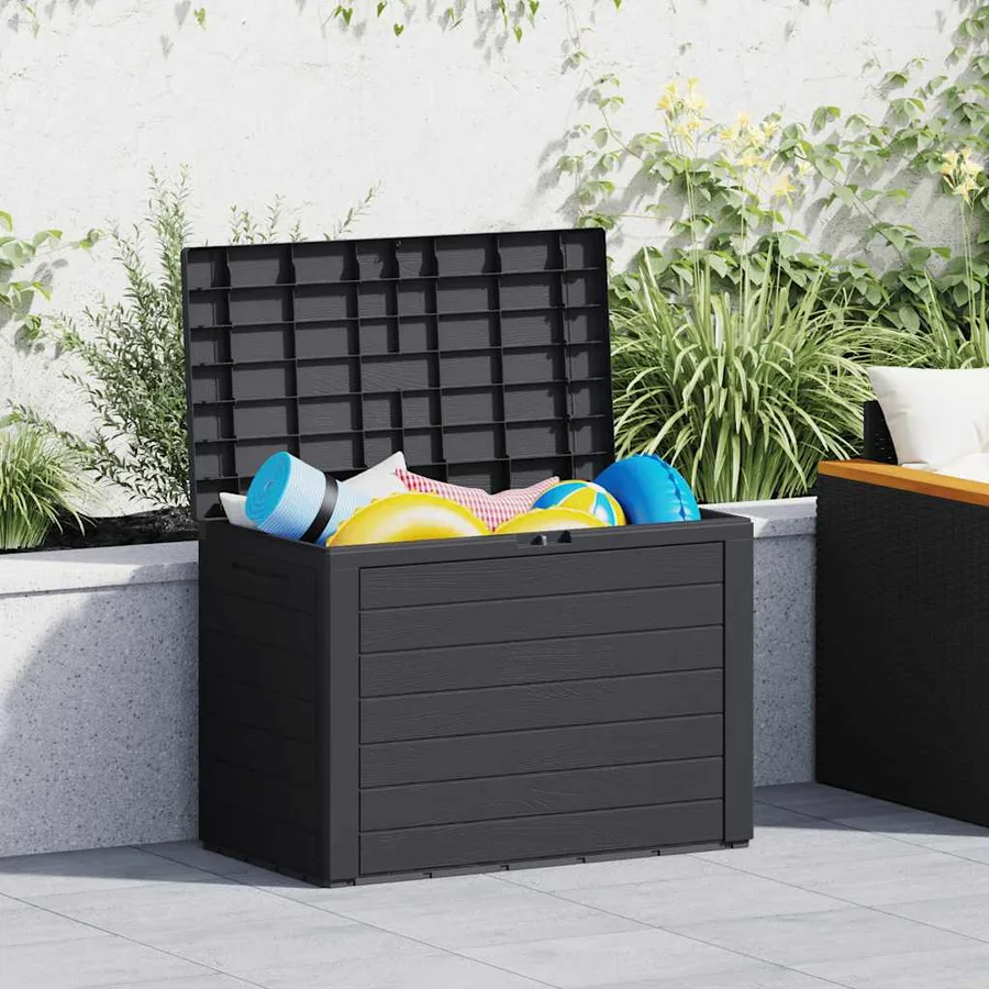 Boîte de rangement de jardin Anthracite 78x44x55 cm - 3