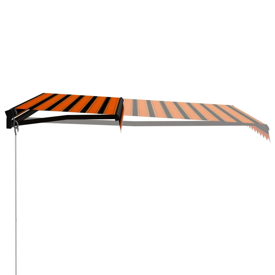 Auvent manuel rétractable 300x250 cm Orange et marron - 2