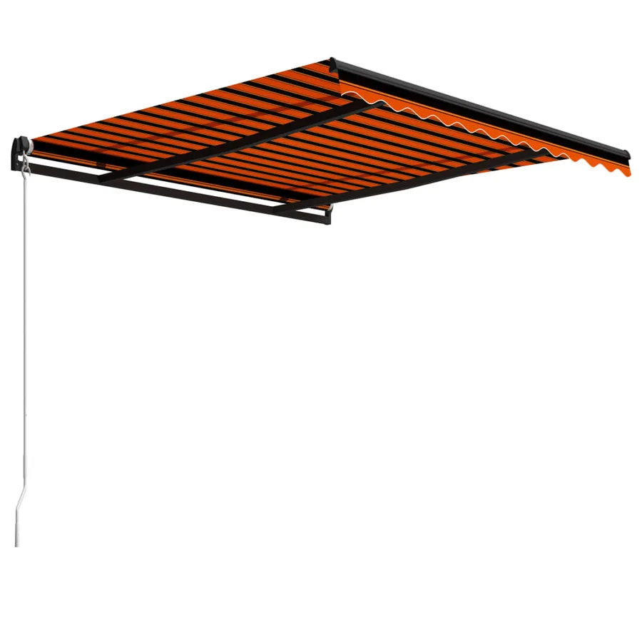 Auvent manuel rétractable 300x250 cm Orange et marron - 3