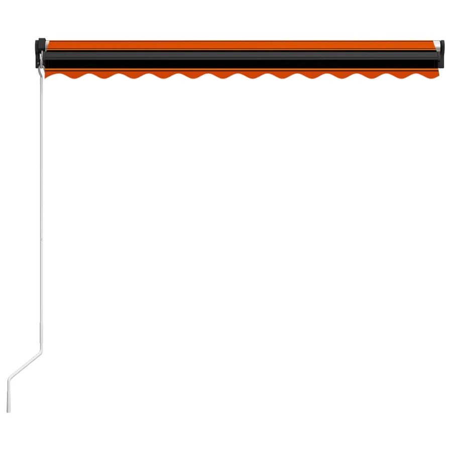 Auvent manuel rétractable 300x250 cm Orange et marron - 4