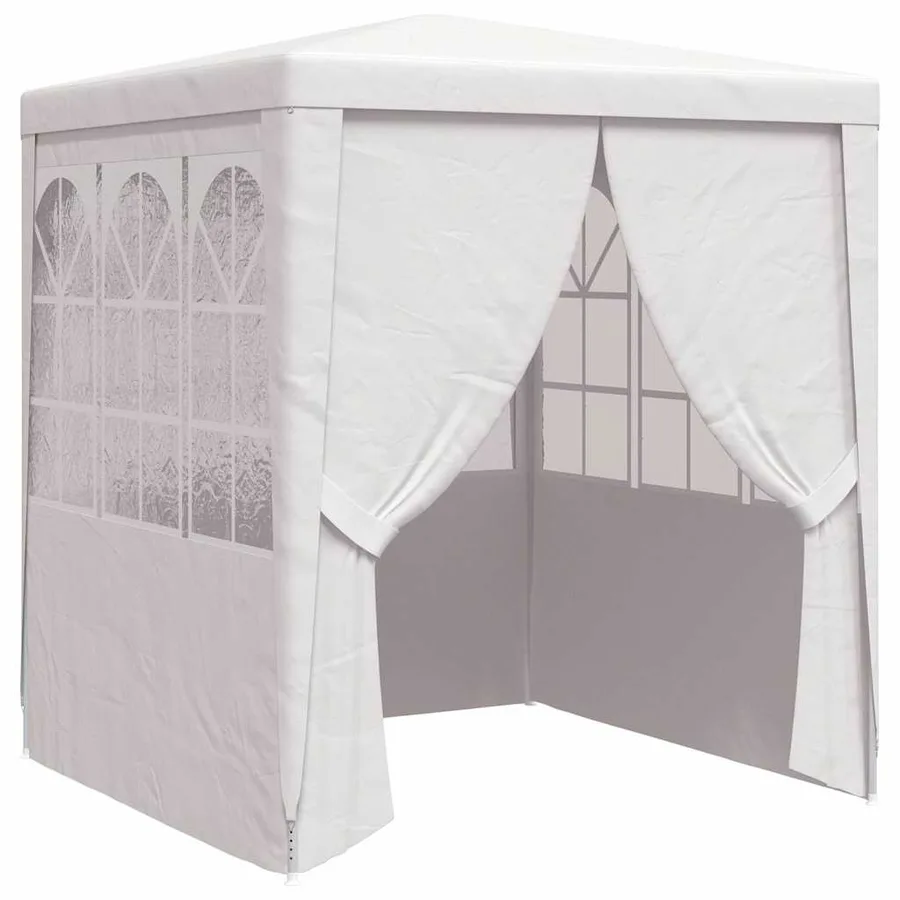 Tente de réception avec parois latérales 2,5x2,5m Blanc 90 g/m² - 2