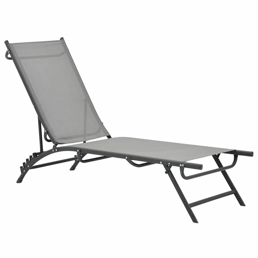Chaises longues lot de 2 Textilène et acier - 2