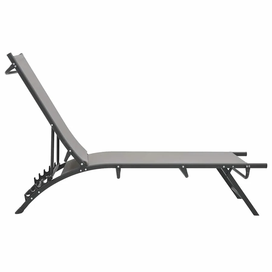 Chaises longues lot de 2 Textilène et acier - 3