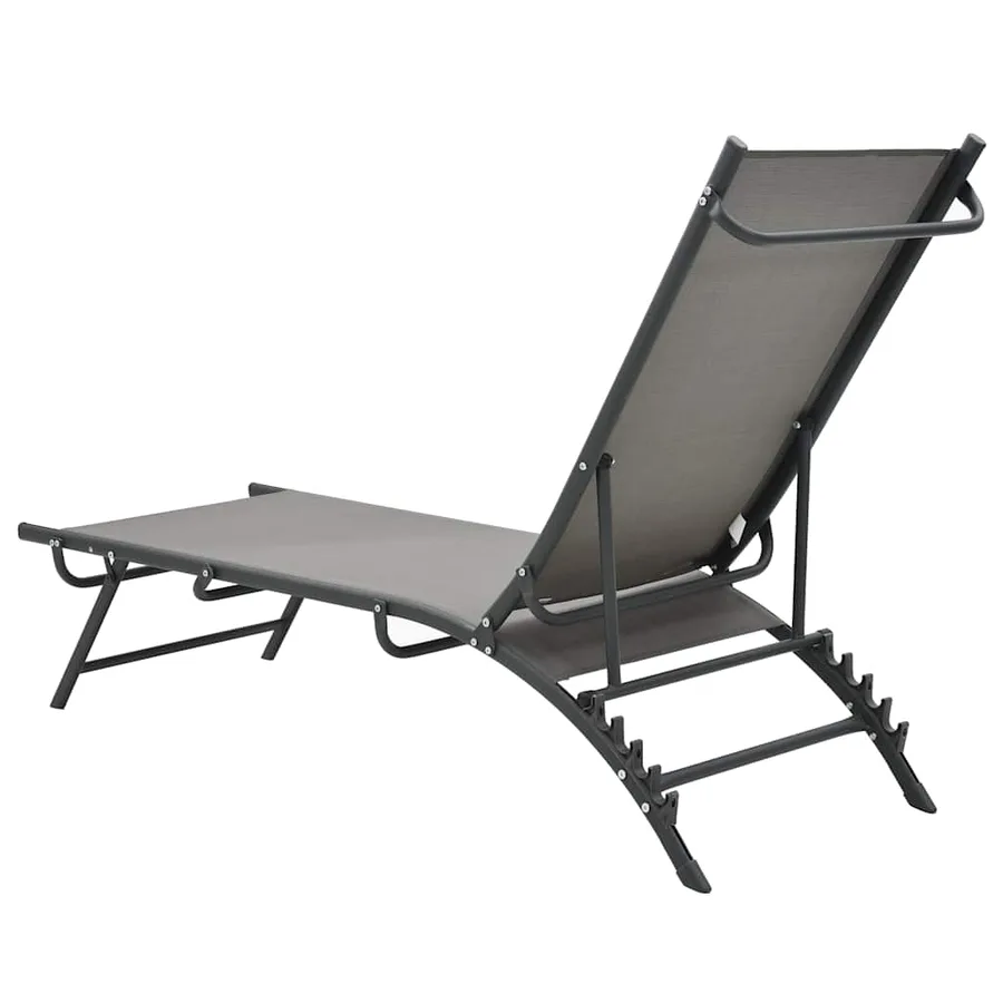 Chaises longues lot de 2 Textilène et acier - 6