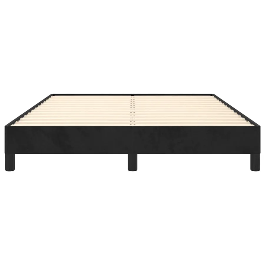Cadre de lit sans matelas noir 140x200 cm velours - 5
