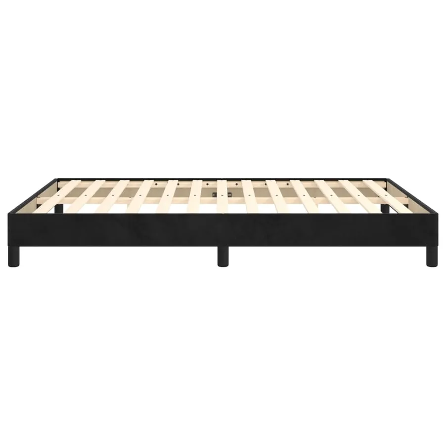 Cadre de lit sans matelas noir 140x200 cm velours - 6