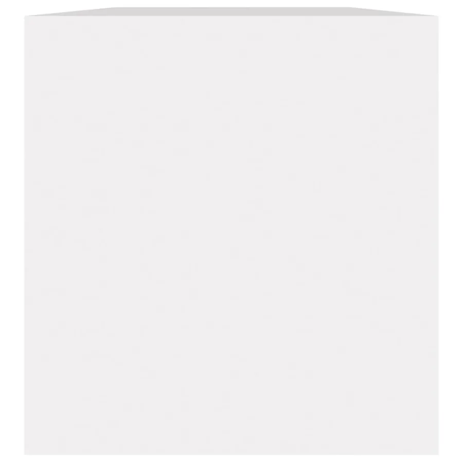 Boîte de rangement vinyles Blanc 71x34x36 cm Bois d'ingénierie - 4