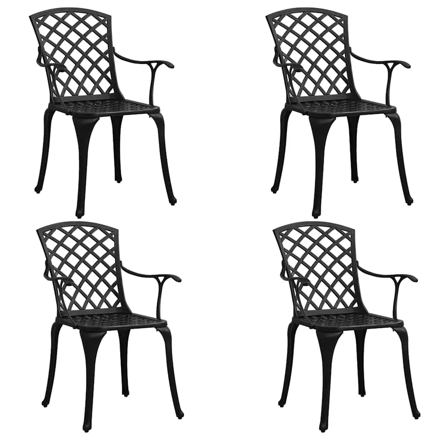 Ensemble de bistro 5 pcs Aluminium coulé Noir - 3