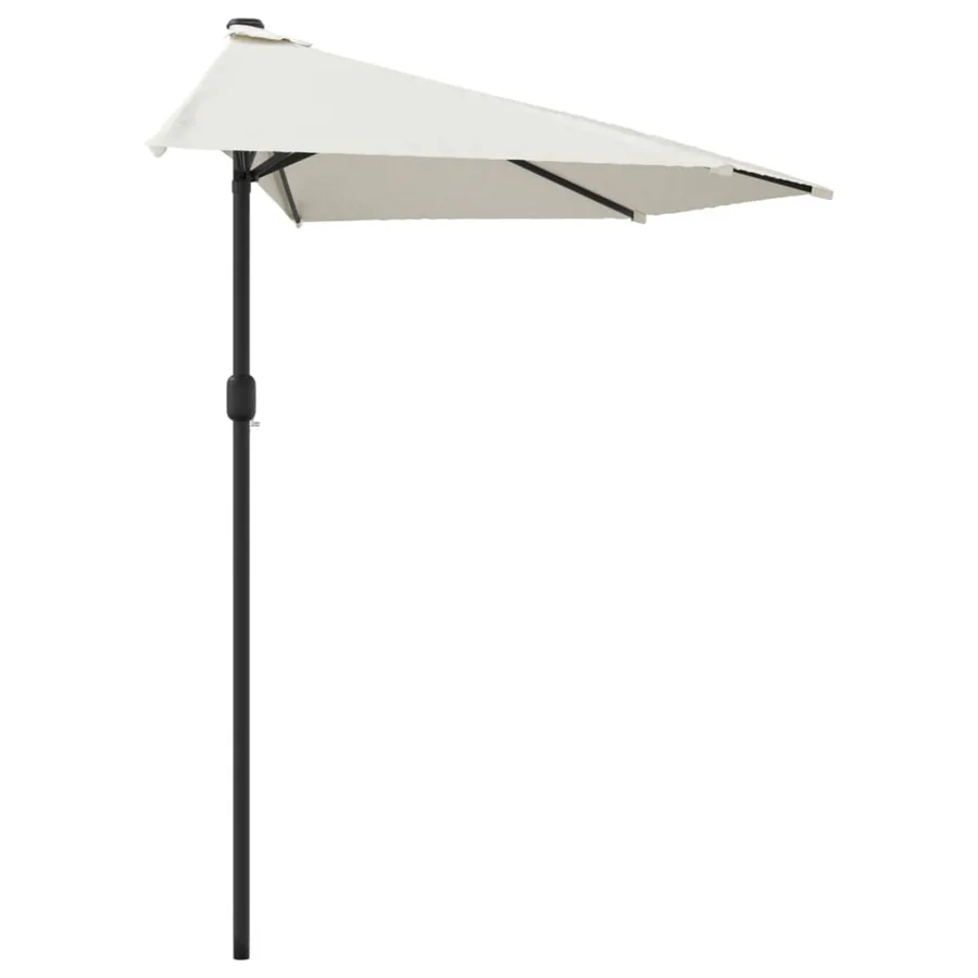 Parasol de balcon avec mât en aluminium Sable 300x155 cm Demi - 4
