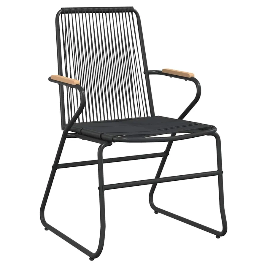 Ensemble à manger de jardin 7 pcs Noir Rotin PVC - 5