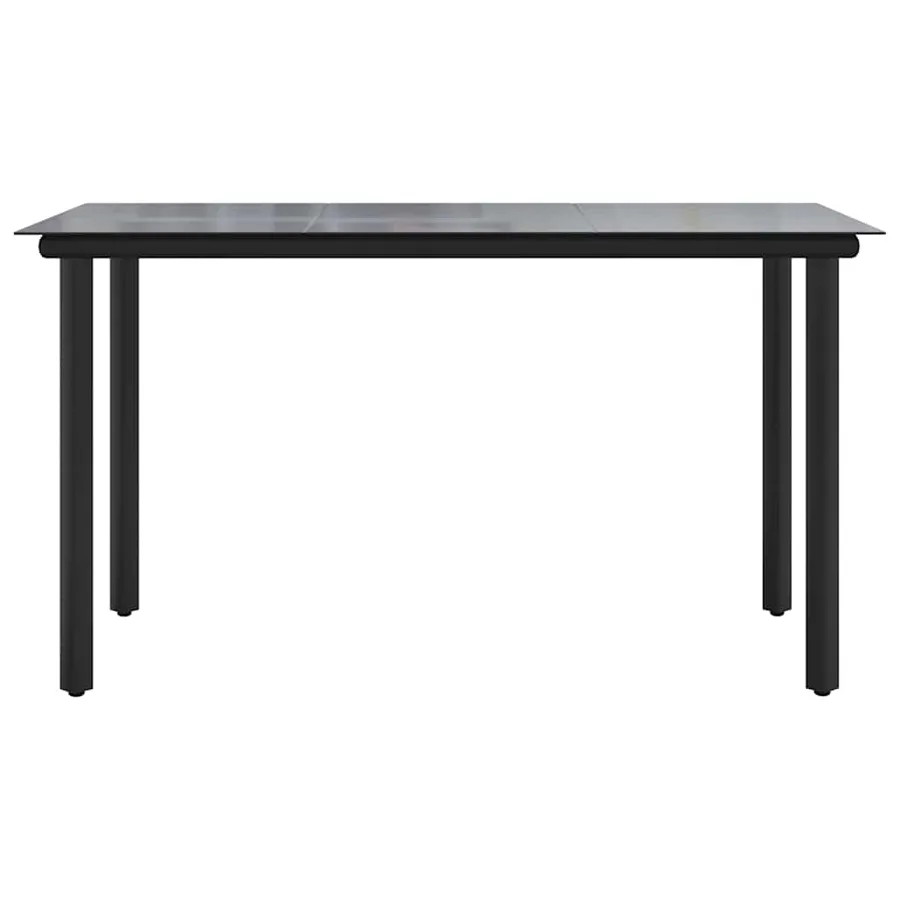 Ensemble à manger de jardin 7 pcs Noir Rotin PVC - 8