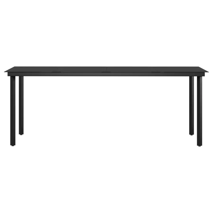 Ensemble à manger de jardin avec coussins 7 pcs Noir - 6