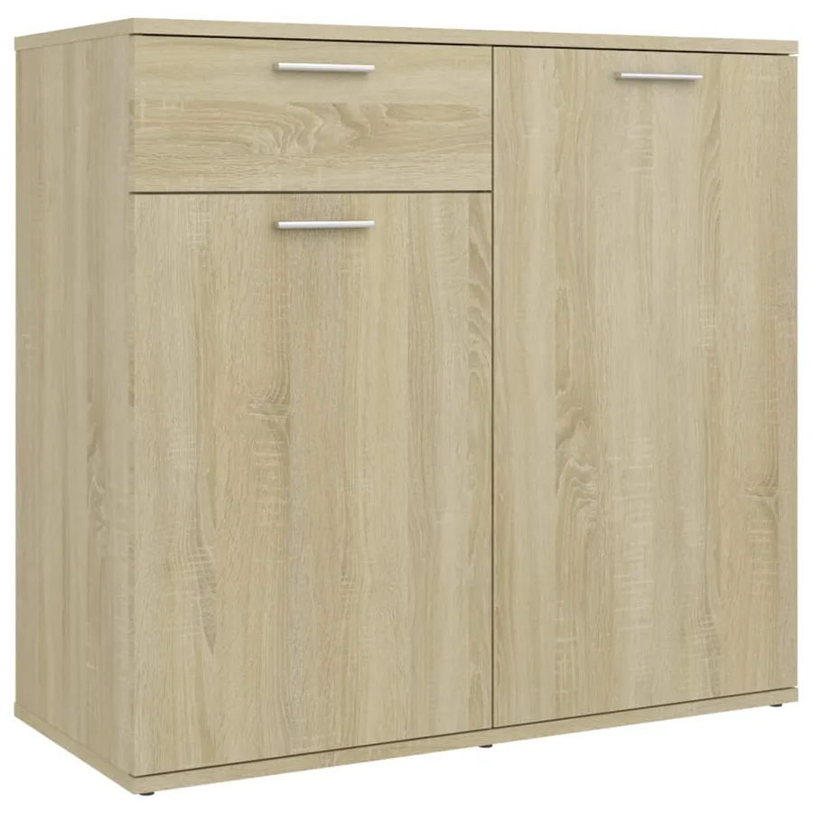 Buffet chêne sonoma 80x36x75 cm bois d'ingénierie - 2