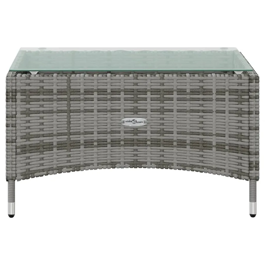 Salon de jardin 16 pcs avec coussins Résine tressée Gris - 10