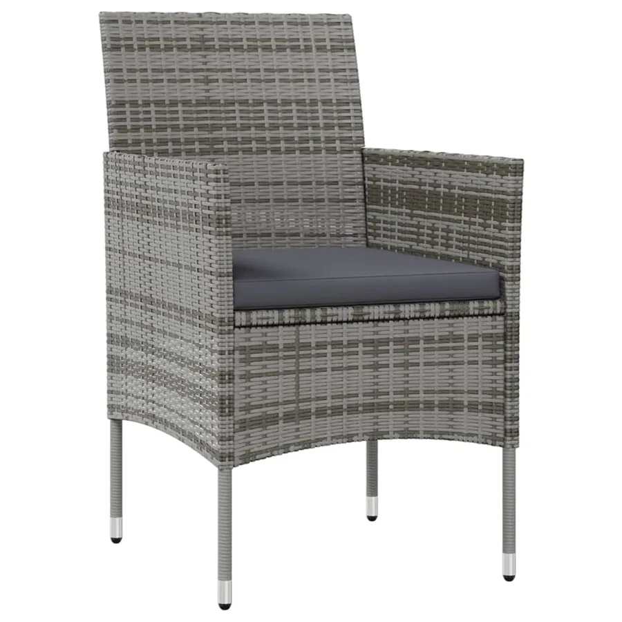 Salon de jardin 16 pcs avec coussins Résine tressée Gris - 6