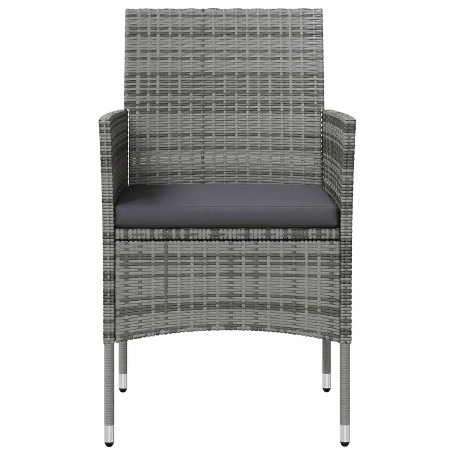Salon de jardin 16 pcs avec coussins Résine tressée Gris - 7