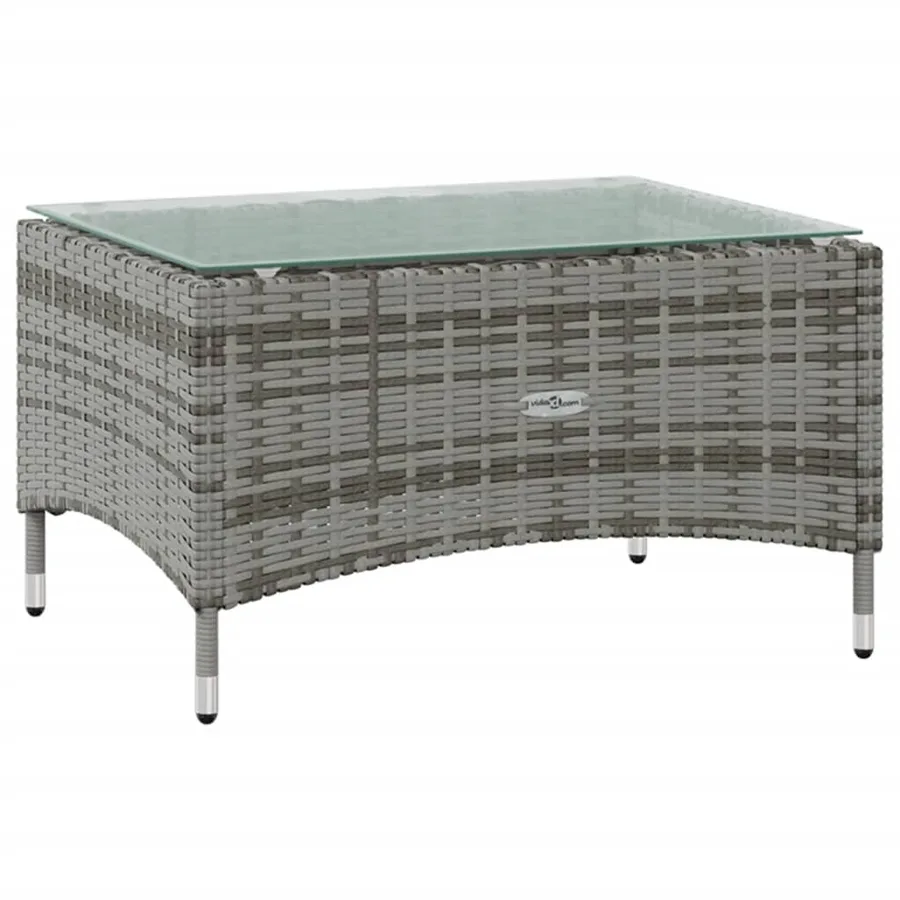 Salon de jardin 16 pcs avec coussins Résine tressée Gris - 9