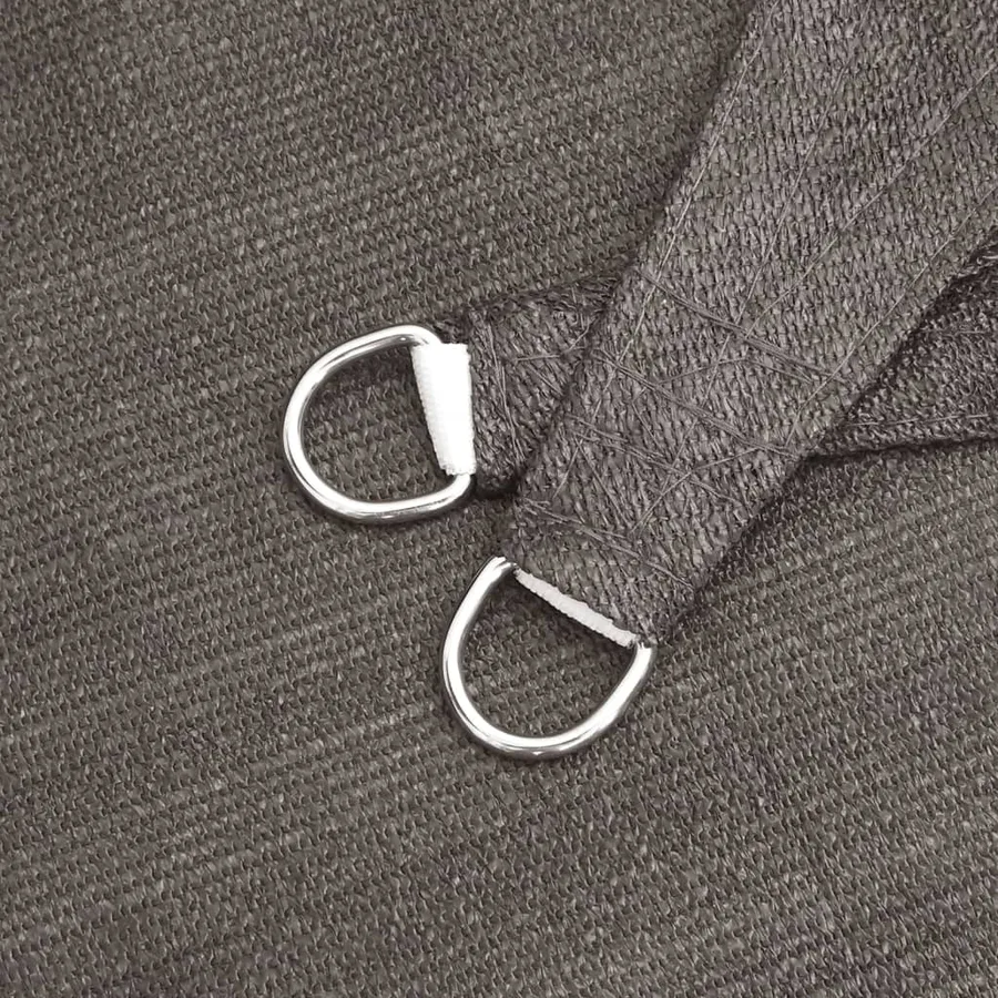 Voile d'ombrage 160 g/m² Anthracite 3x3x3 m PEHD - 6