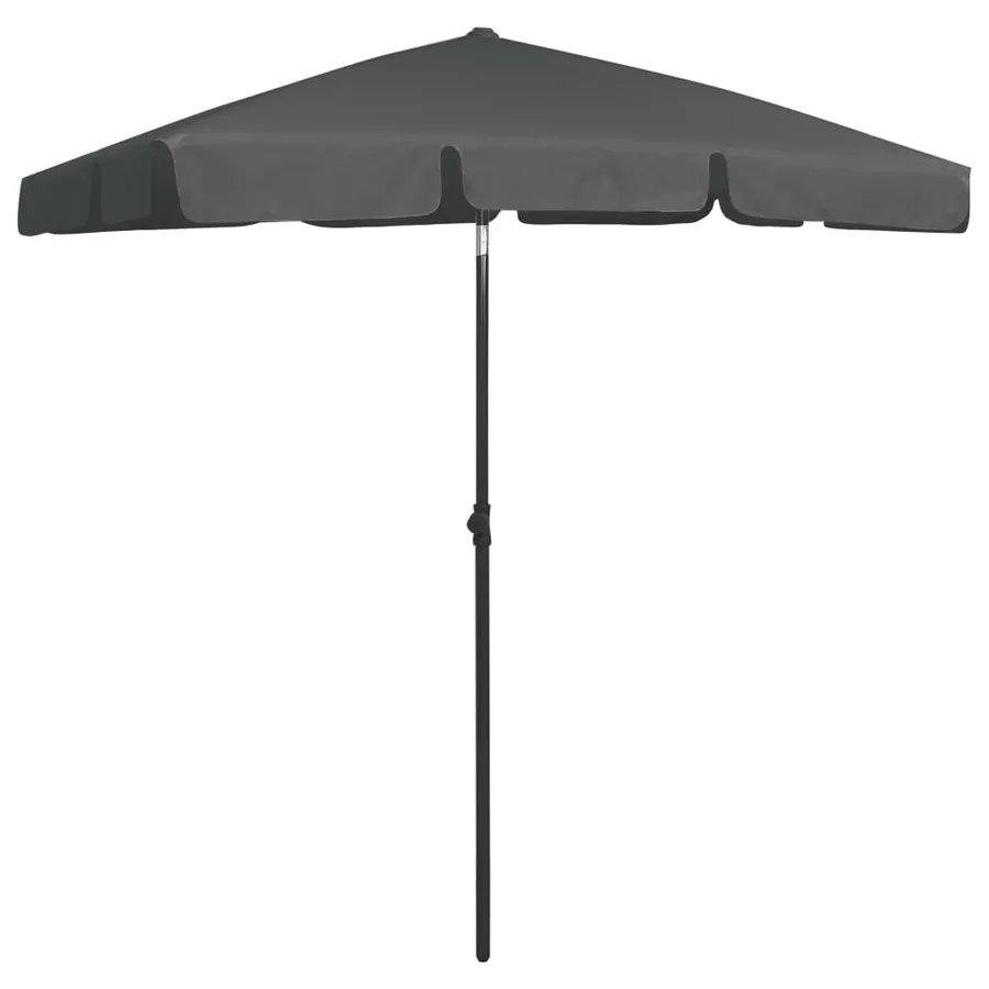 Parasol de plage anthracite 180x120 cm - 2