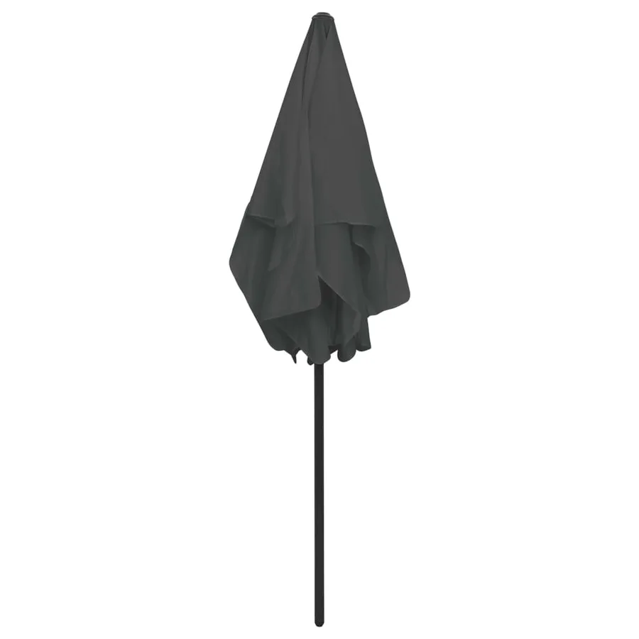 Parasol de plage anthracite 180x120 cm - 5