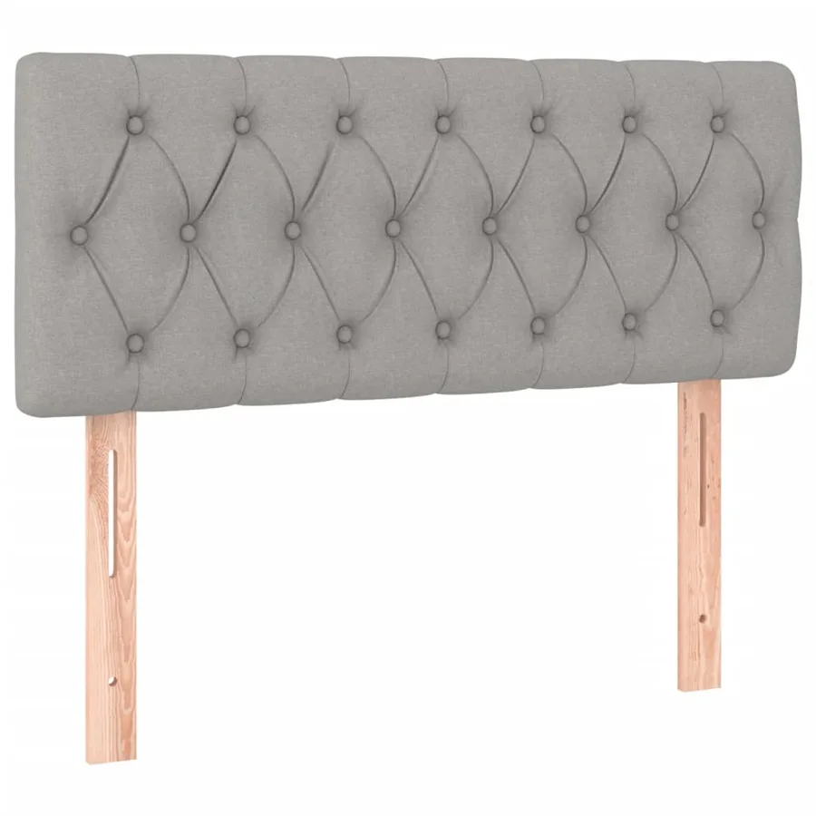Sommier à lattes de lit avec matelas Gris clair 100x200cm Tissu - 6