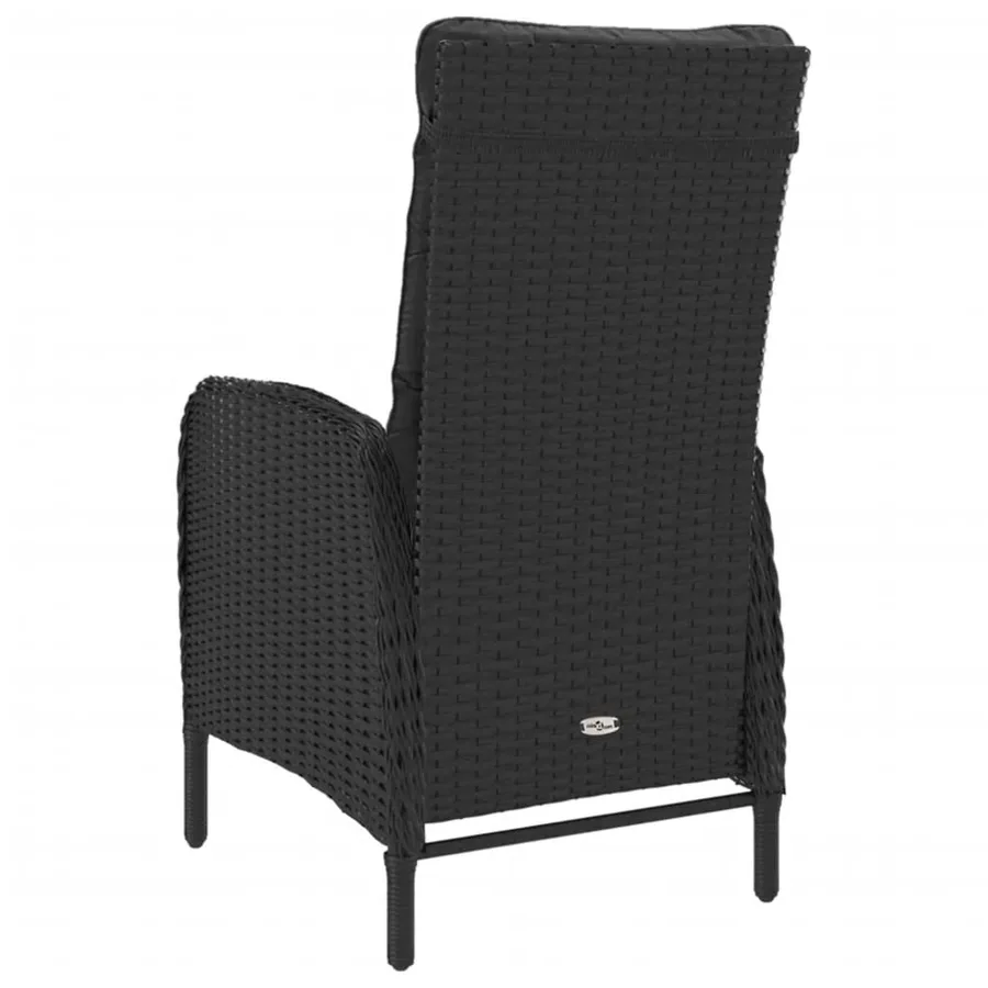 Ensemble à manger de jardin 5 pcs Résine tressée et acacia Noir - 10