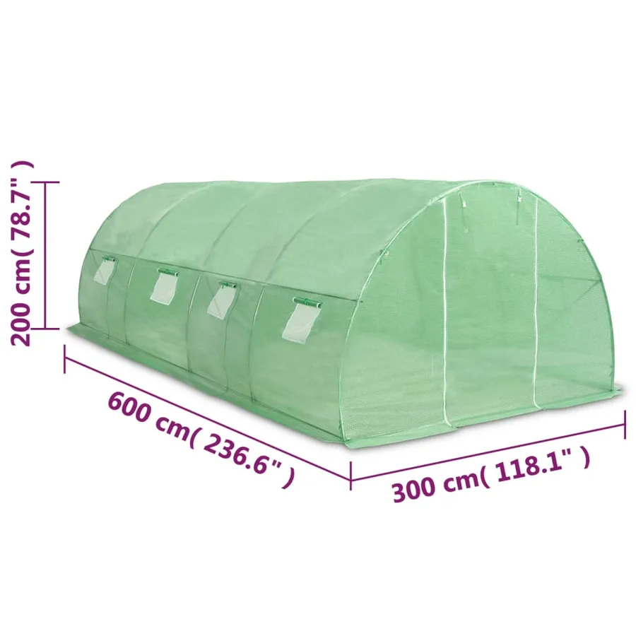 Serre 18 m² 600x300x200 cm - 11