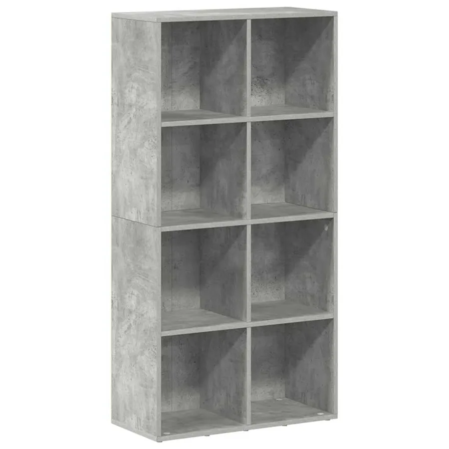 Bibliothèque/Buffet Gris béton 66x30x130 cm Bois d’ingénierie - 2