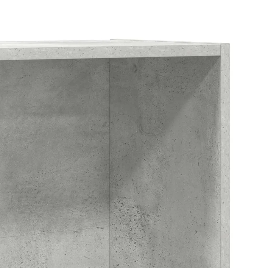 Bibliothèque/Buffet Gris béton 66x30x130 cm Bois d’ingénierie - 8