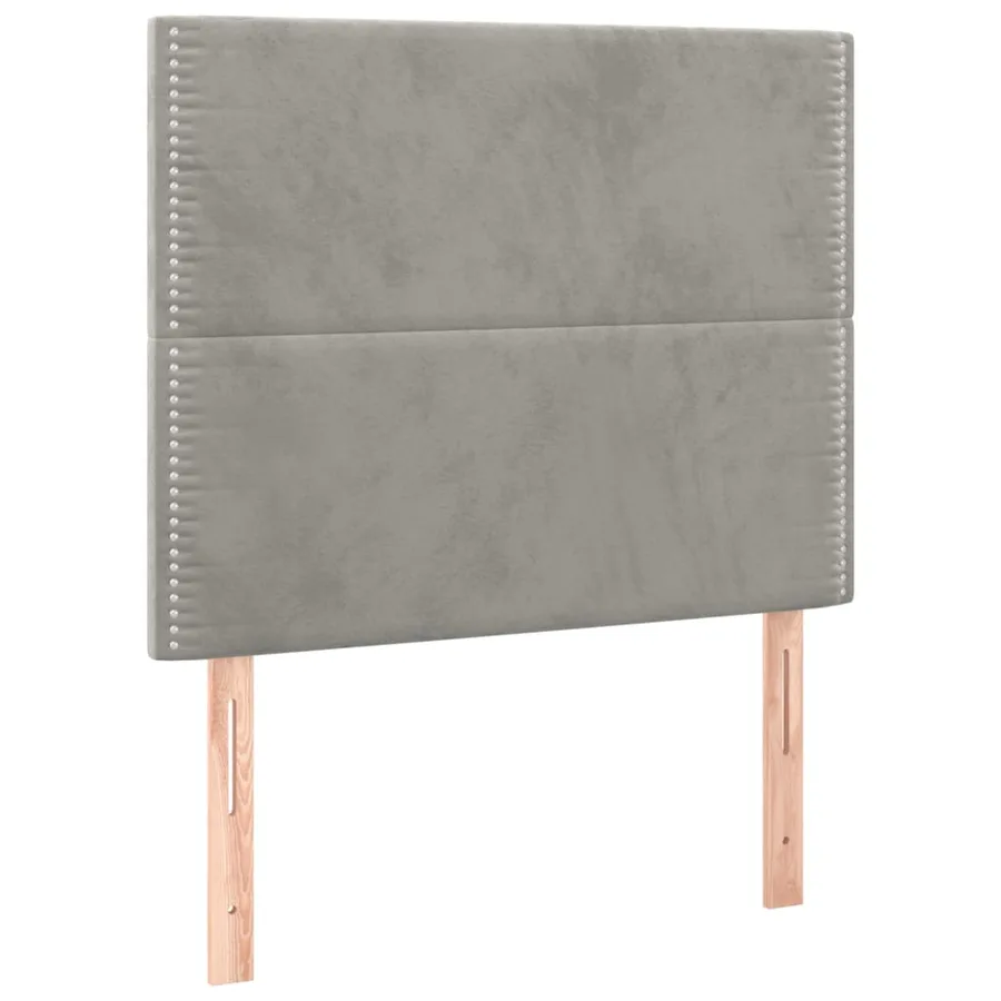 Sommier à lattes de lit matelas et LED Gris clair 100x200 cm - 7
