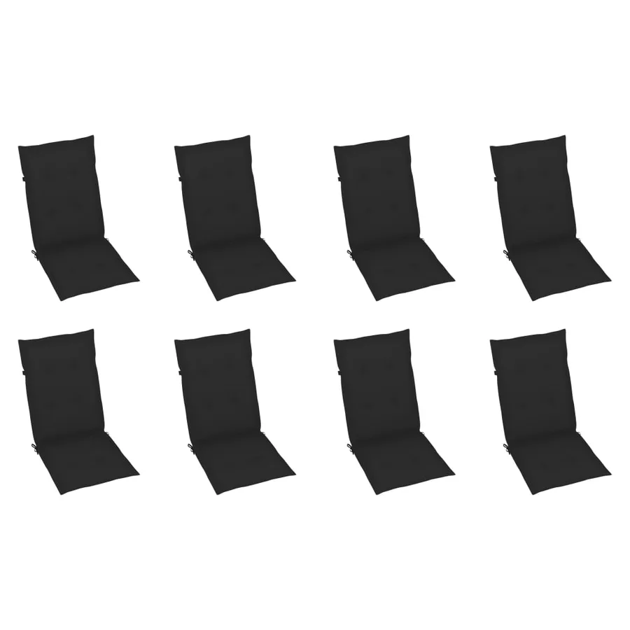 Chaises pliables de jardin avec coussins lot de 8 Bois d'acacia - 6