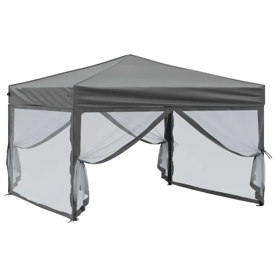 Tente de réception pliable avec parois Anthracite 3x3 m - 3