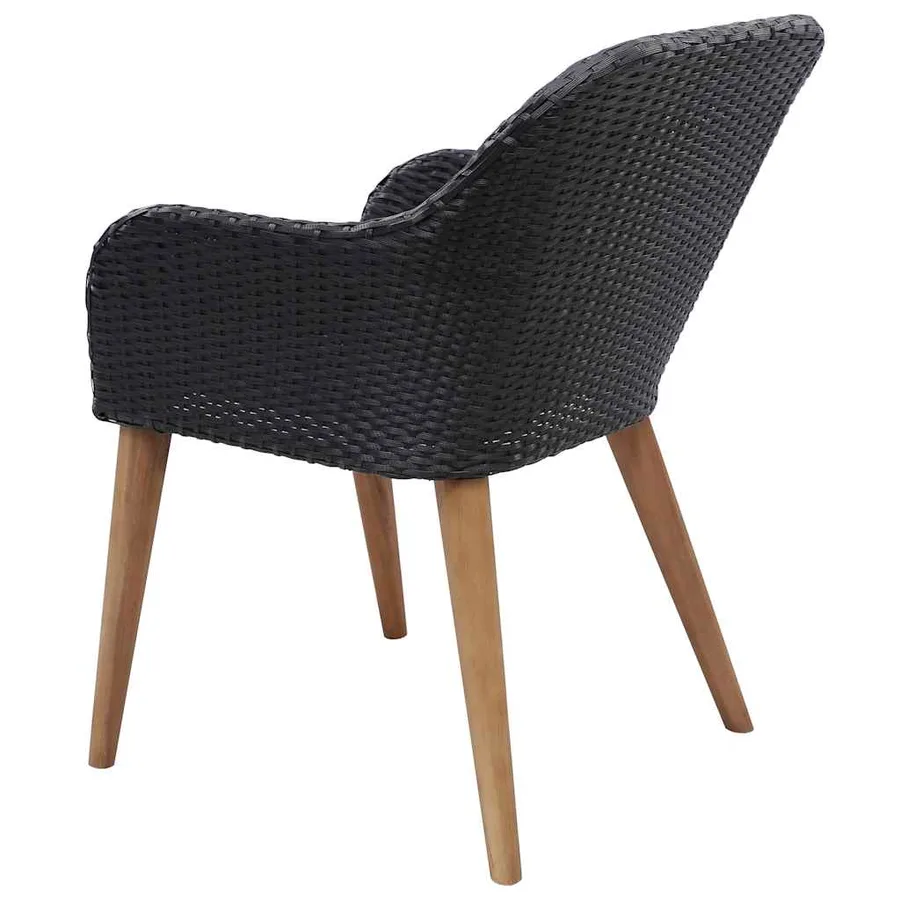 Ensemble à manger de jardin 7 pcs Noir - 10