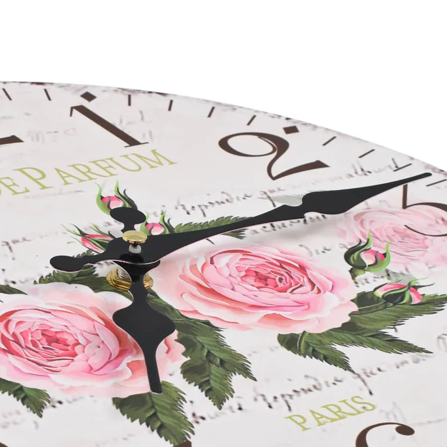 Horloge murale vintage Fleur 30 cm - 4