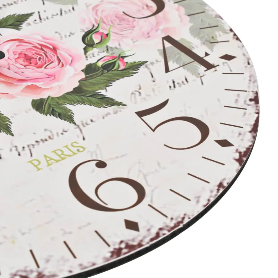Horloge murale vintage Fleur 30 cm - 5