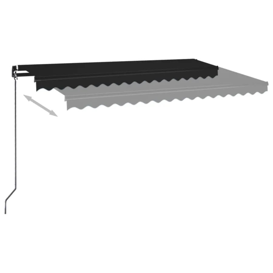 Auvent manuel rétractable 400x350 cm Anthracite - 3