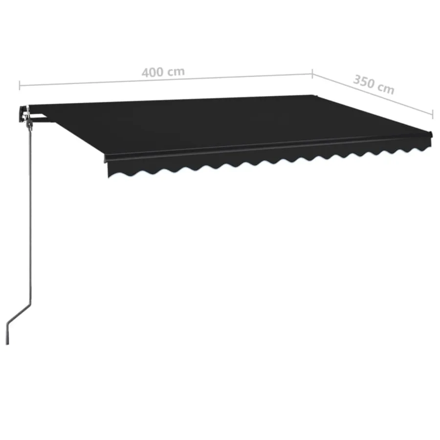 Auvent manuel rétractable 400x350 cm Anthracite - 7