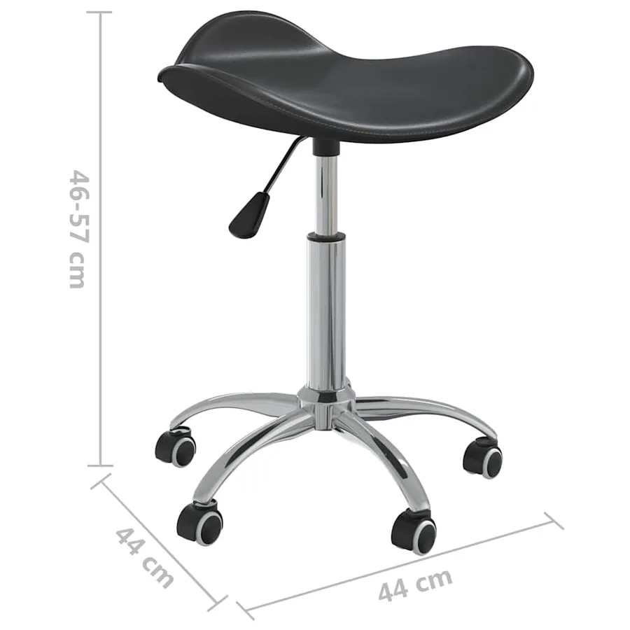 Chaise pivotante à manger Noir Similicuir - 8