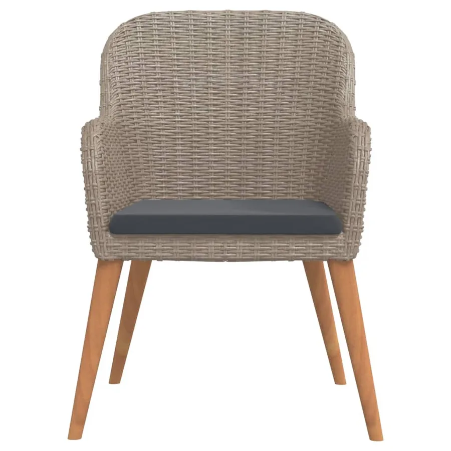 Ensemble à manger de jardin et coussins 7 pcs Marron - 4