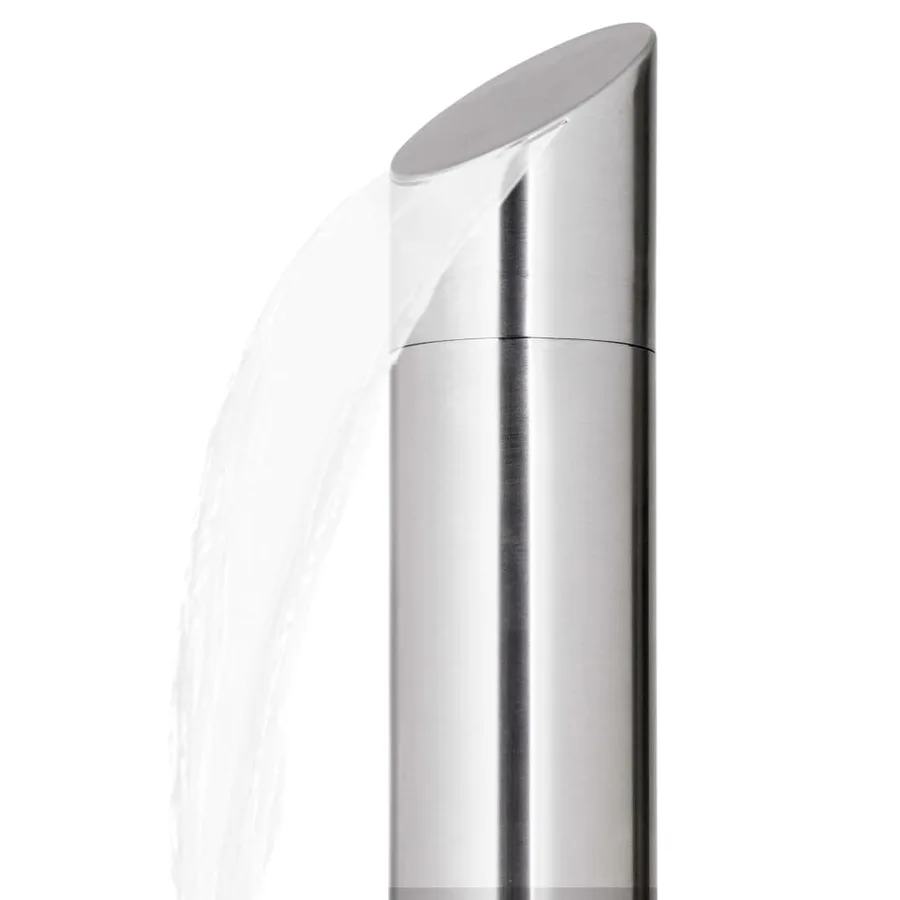 Douche de jardin avec base gris 225 cm Acier inoxydable - 10