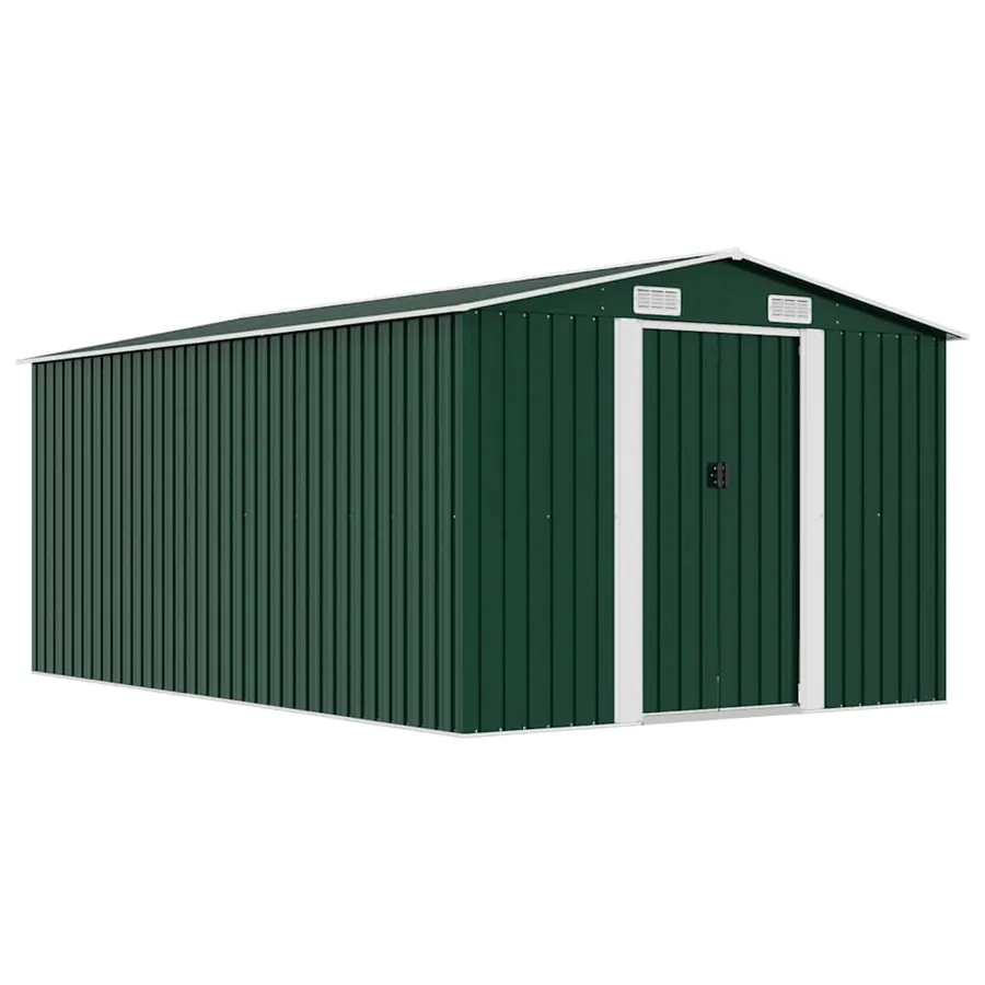 Abri de jardin 257x392x181 cm Métal Vert