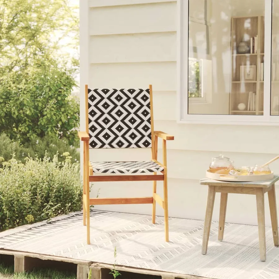 Chaises de jardin lot de 2 Bois d'acacia solide - 3