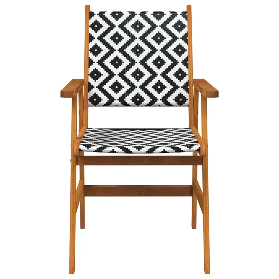 Chaises de jardin lot de 2 Bois d'acacia solide - 5