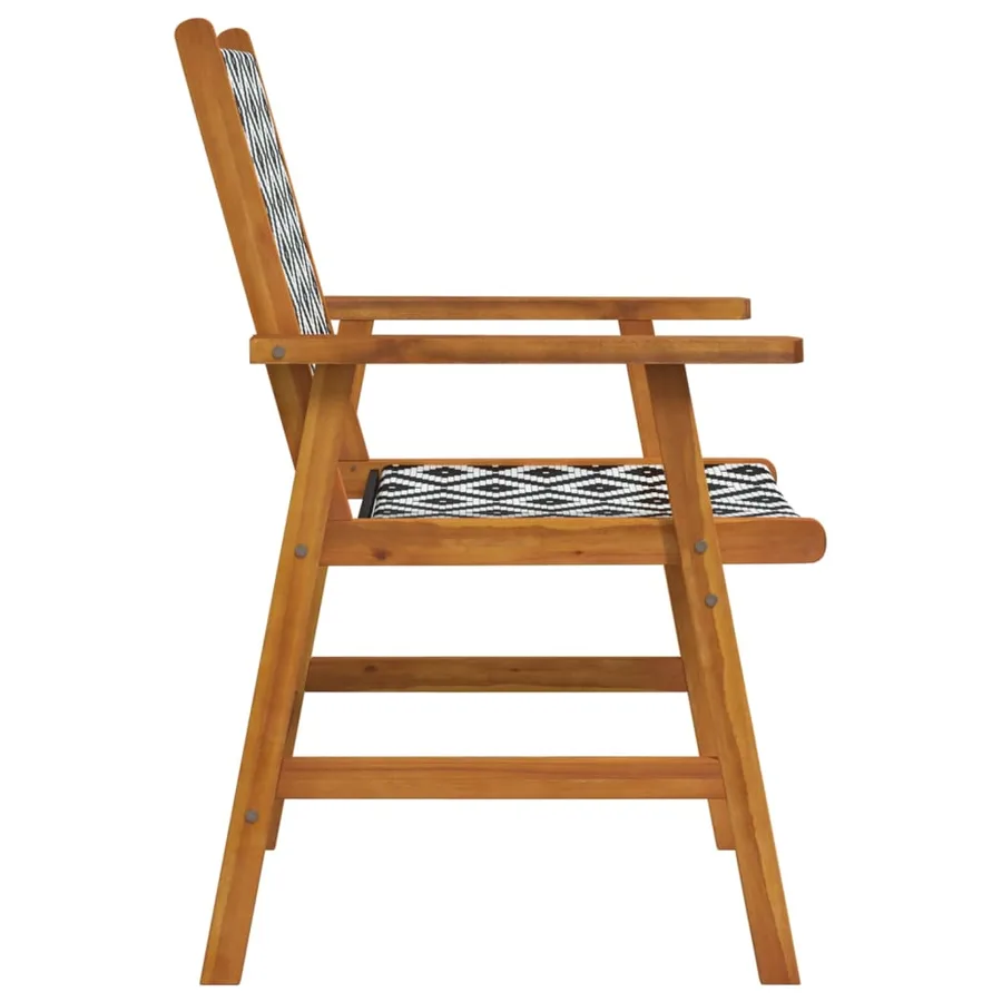 Chaises de jardin lot de 2 Bois d'acacia solide - 6
