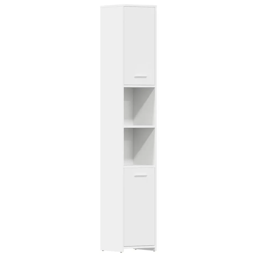 Armoire de salle de bain Blanc 30x30x183,5 cm Bois d'ingénierie - 2